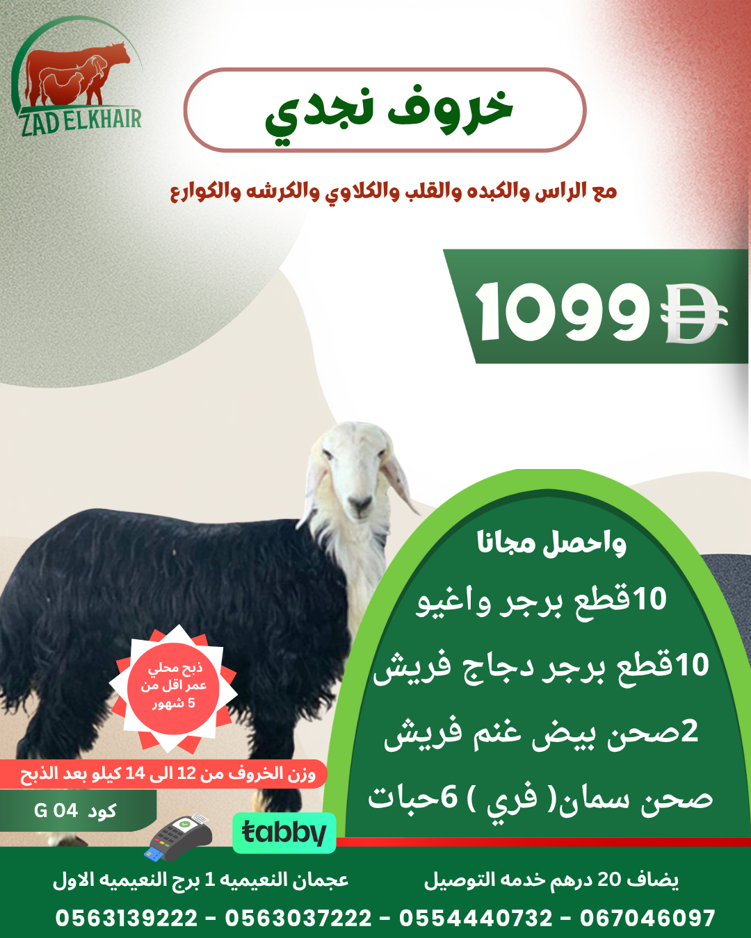 خروف نجدي ذبح محلي كود G 04