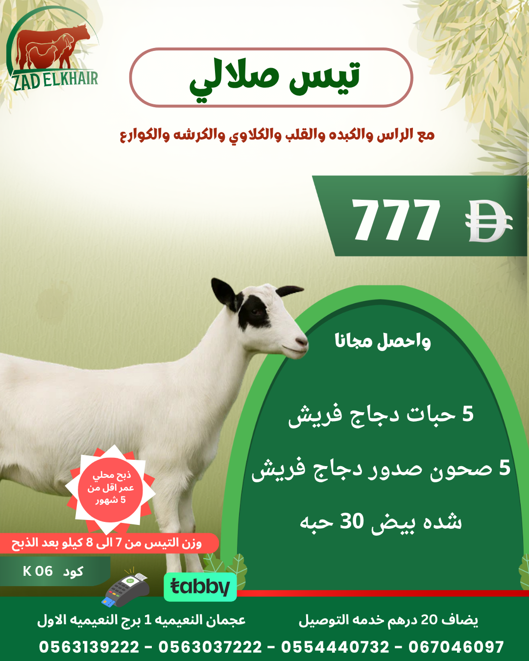 تيس صلالي ذبح محلي كود K 06